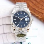 Replica Swiss 2836 Rolex Datejust Clean Factory Blue Dial Jubilee Band Watch